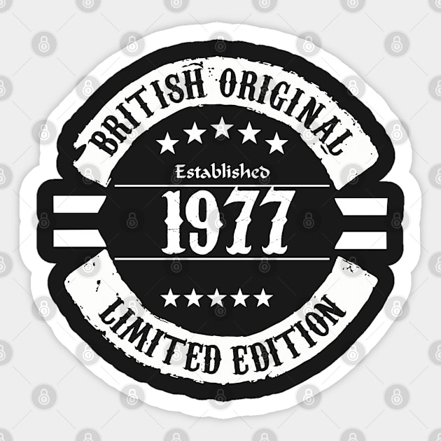 british original 1977 Sticker by variantees